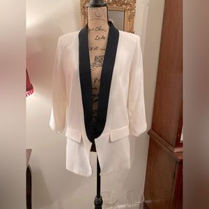 BNWT tags Madison ivory and black blazer MED